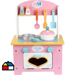 KIDSCOOL - Cocina infantil con accesorios Love rosada