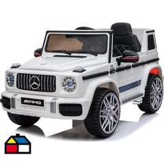 KIDSCOOL - Jeep G63 blanco batería 12V licencia Mercedes Benz