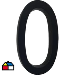 FIXSER - Número 0 fierro 10 cm negro