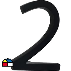FIXSER - Número 2 fierro 10 cm negro