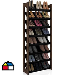 TECNOMOBILI - Zapatero 70x165,5x26,3 cm negro nogal