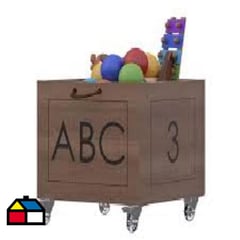 KIDSCOOL - Caja de juguetes 40x30x40 cm café