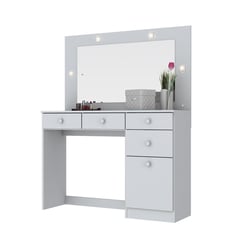 HOME MOBILI - Tocador 1 Puerta 4 Cajones Blanco 145x110x41 cm