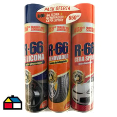 R 66 - R-66 Tri pack 650 / Silicona + Renovador + Cera Spray