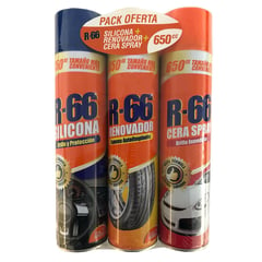 R 66 - R-66 Tri pack 650 / Silicona + Renovador + Cera Spray