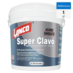 LANCO - Adhesivo de montaje super nail 1 galon