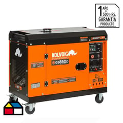 KOLVOK - Generador Eléctrico a Diesel Partida Eléctrica 6500 W 14.5 l