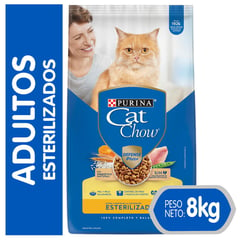 CAT CHOW - Alimento para Gato Adulto Pollo y Carne 8 kg