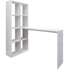 BE DESIGN - Mesa escritorio 135x64,5x149,5 cm MDF blanco