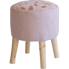 ATMOSPHERA HOME - Pouf emma 45x36x36 cm folia rosado