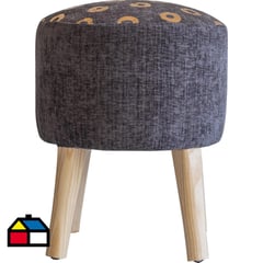 ATMOSPHERA HOME - Pouf emma 45x36x36 cm folia gris