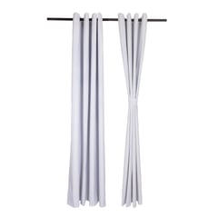 MASEL - Set 2 Cortinas Black-Out Microfibra Blanco 140x225 cm