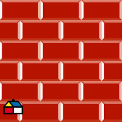 SUPER CERAMICA - Cerámica Muro 10x20 cm Metro Rojo 1 m2