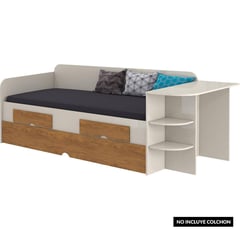 DECOCASA - Cama blanca 1,5 plazas