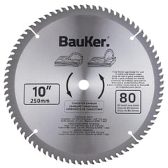 BAUKER - Disco de sierra circular 10" 80 dientes