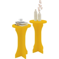 MOBILO - Set 2 mesas 39x67 cm amarillo