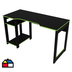 TECNOMOBILI - Mesa gamer 75x136x60 cm negra/verde