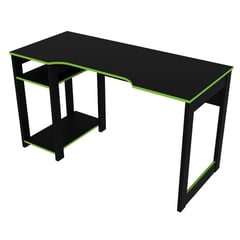 TECNOMOBILI - Mesa gamer 75x136x60 cm negra/verde