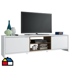 EXIT - Rack TV 75" 48x180x39 cm rustico/blanco