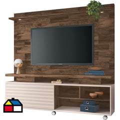 EXIT - Estante moderno TV 60" 177x180x39 cm rustico/blanco