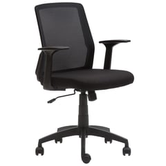 ONE SIT - Silla escritorio Cuba reclinable brazo fijo negra