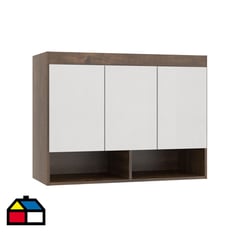 HOGA - Estante aéreo selene castaño blanco 60x90x38 cm