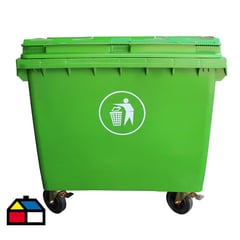 SIGNET CLASSICS - Basurero Contenedor basura 660 L 2 ruedas verde