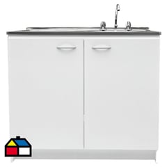 MAGNOLIA - Kit Mueble base 100 + lavaplatos izquierdo + grifería