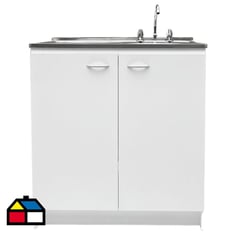 MAGNOLIA - Kit Mueble base 80 + lavaplatos izquierdo + grifería