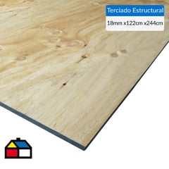 GENERICO - Terciado estructural pino 18mm 1,22x2,44.