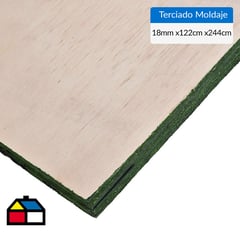 GENERICO - Terciado Moldaje pino 18 mm 122 x 244 cm