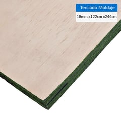 GENERICO - Terciado Moldaje Pino Natural 18 mm 122x244 cm