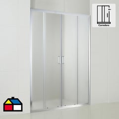 KLIPEN - Mampara corredera rectangular 160x198 cm vidrio templado