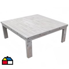 TAIKKEE - Mesa de centro 100x100x40 cm blanco