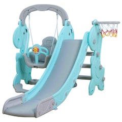 KIDSCOOL - Resbalin columpio 3 en 1 Happy celeste