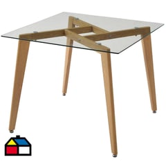 HOMY - Mesa de comedor 90x90x75 cm madera