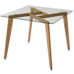 HOMY - Mesa de comedor 90x90x75 cm madera