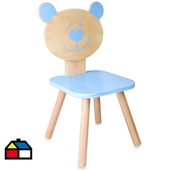 KIDSCOOL - Silla madera osito azul Azul