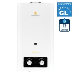 MADEMSA - Calefont Gas Licuado 13 Litros Tiro Natural Ionizado