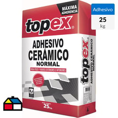 TOPEX - Adhesivo Cerámico Saco DA Piso y muro Superficie Rígido 25 kg