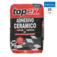 TOPEX - Adhesivo Cerámico Piso y muro Superficie Flexible 25 kg