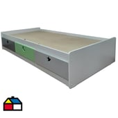 MUEBLES KIDS - Cama 3 C Verde Gris 1.5 Plza