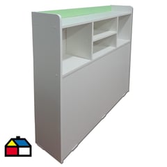 MUEBLES KIDS - Respaldo Repisa Verde Menta 15 plza