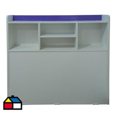 MUEBLES KIDS - Respaldo 1.5 plazas Repisa Morado