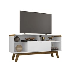 HOGA - Rack Tv 55" Lazuli Blanco 64x136x36 cm