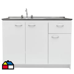 MAGNOLIA - Kit Mueble base 120 + lavaplatos derecho + grifería