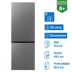 HISENSE - Refrigerador Bottom Freezer Frío Directo 165 Litros Gris RD-22DC