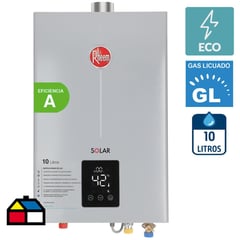 RHEEM - Calefón 10 litros tiro forzado gas licuado