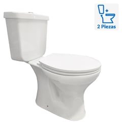 FANALOZA - Sanitario Two piece a Piso 20,5 cm 6 Litros NEW VALENCIA ADVANCE Blanco