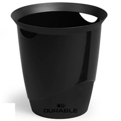 DURABLE - Papelero 16 Litros Plástico Negro